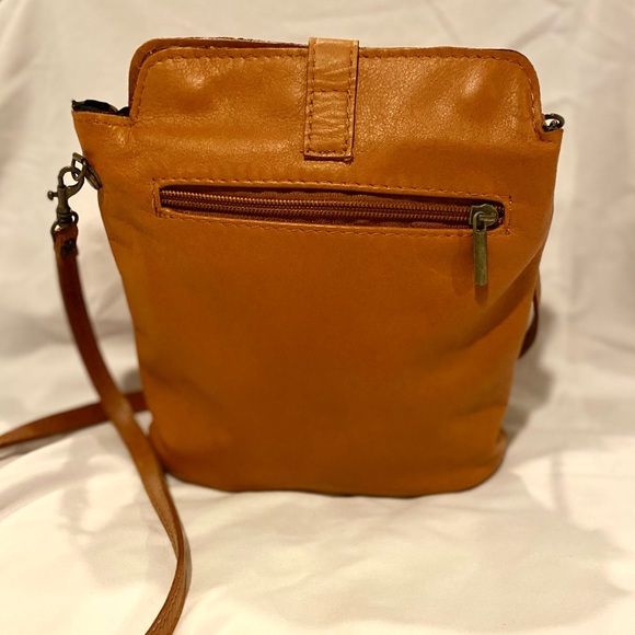 Vintage Pelletteria di Mario Brown Leather Cross Body Bag (Made in Italy) - Picture 2 of 6